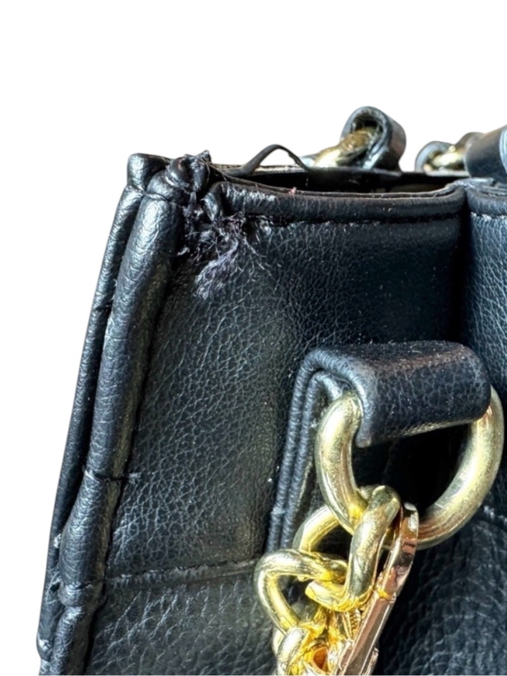 Juicy Couture Edgy Black Handbag Shoulder Bag Crossbody with Gold Chain Details - Picture 11 of 15